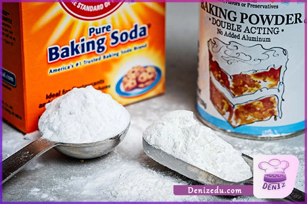 استفاده هم زمان از بکینگ پودر و جوش شیرین