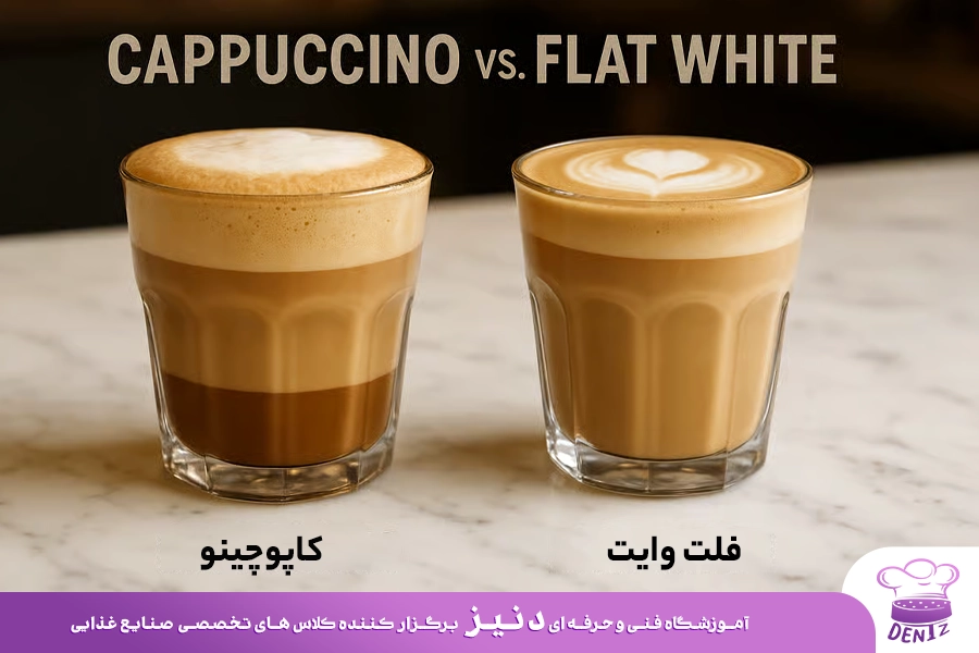 تفاوت کاپوچینو با فلت وایت