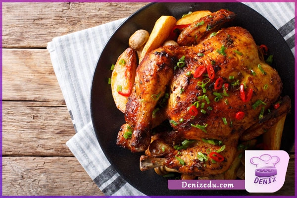 طرز تهیه مرغ شکم پر