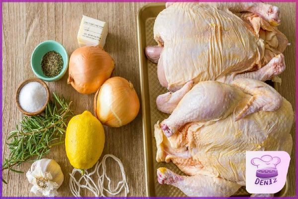 طرز مزه دار كردن مرغ کامل