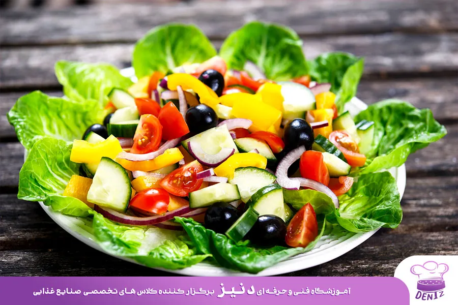 استفاده از سبزیجات و سالاد