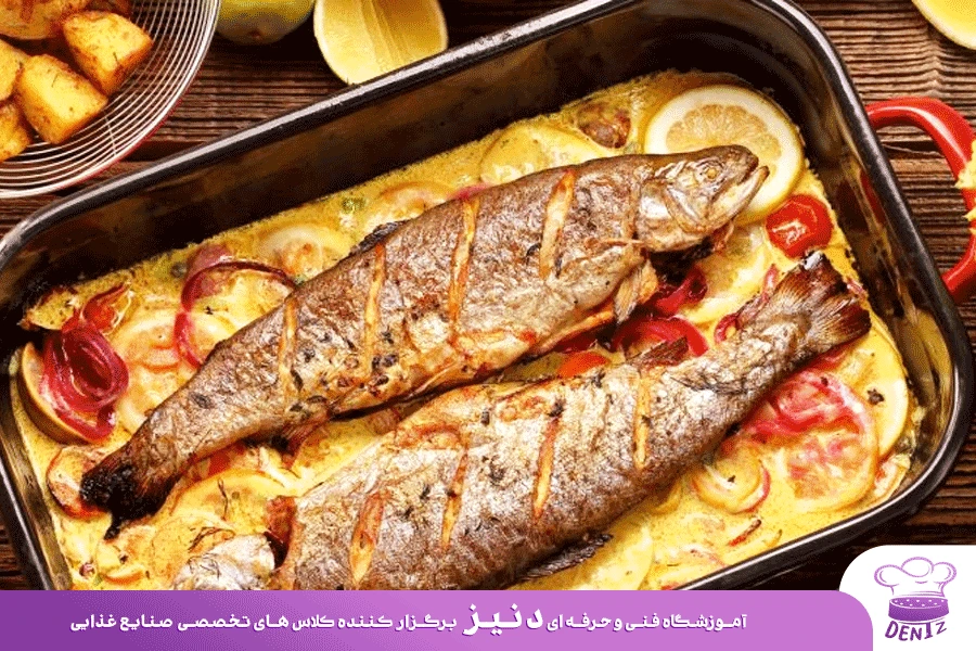 مزه دار کردن ماهی سرخ کرده