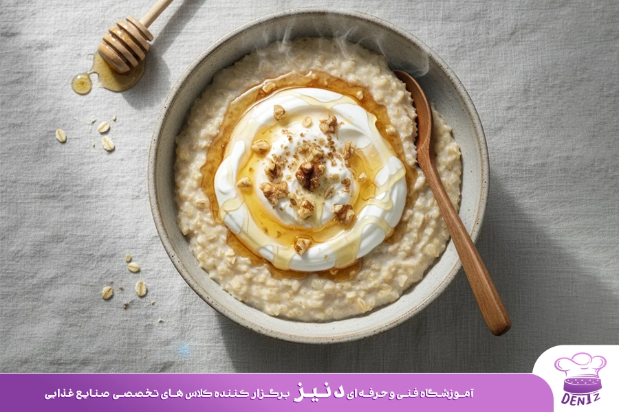 طرز تهیه اوتمیل ماست یونانی