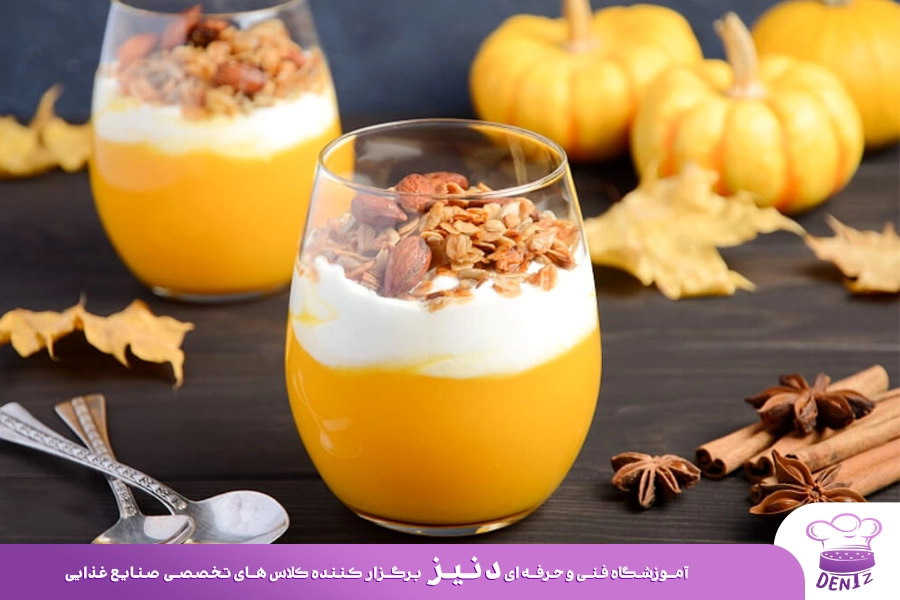 دسر کدو حلوایی با دارچین