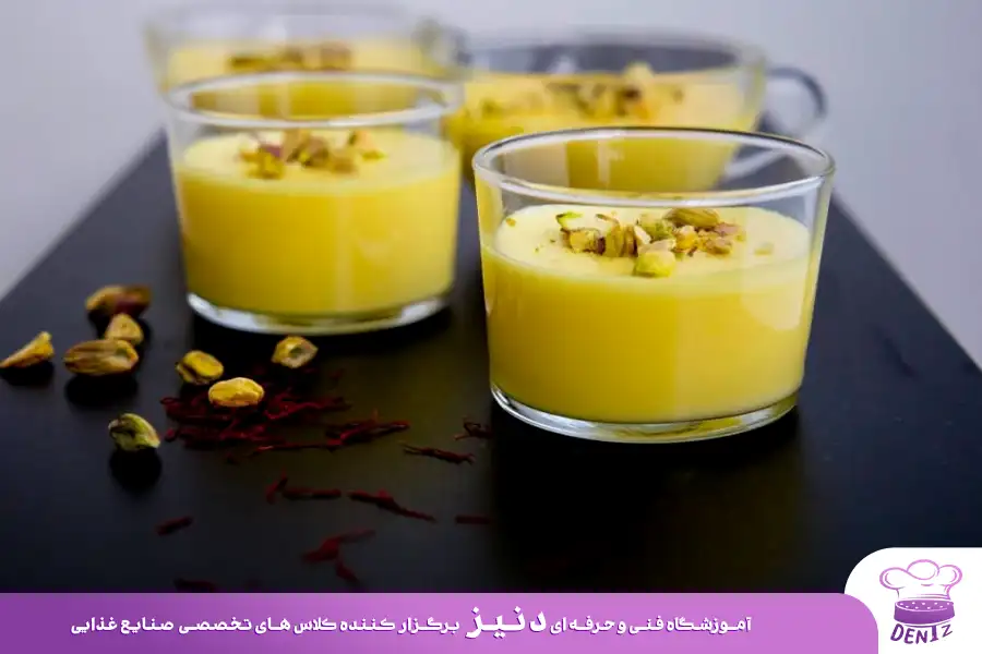 با پودر ژلاتین چی درست کنم، دسر زعفرانی