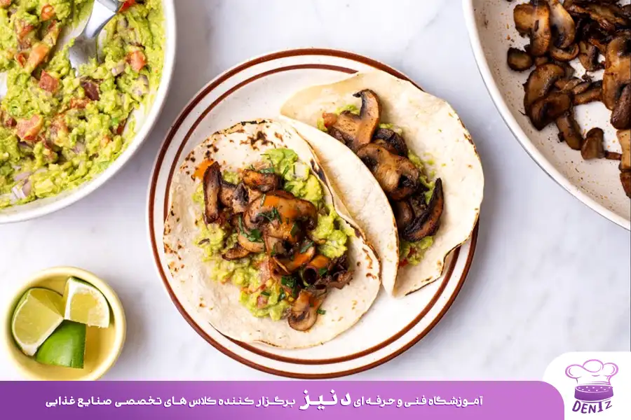 روش تهیه تاکو مرغ و قارچ