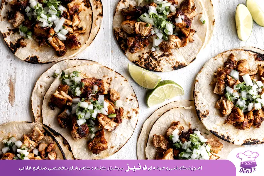 روش تهیه تاکو با نان ترتیلا
