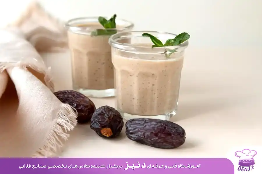شیر خرما و اسموتی خرما و بادام